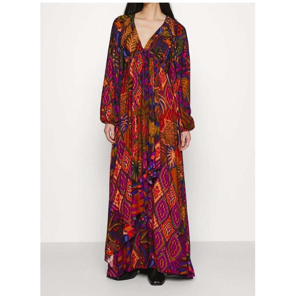 FARM Rio Jungle Animals Tapestry Maxi Dress – New‎ with Tags – Size Medium
